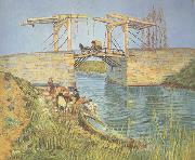 Vincent Van Gogh The Langlois Bridge at Arles with Women Washing (nn04) USA oil painting reproduction